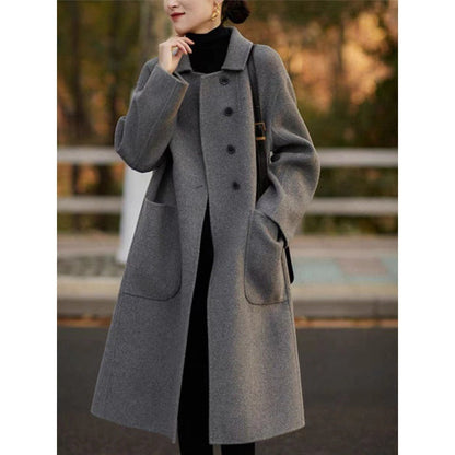 Manteau en Laine Mi-long