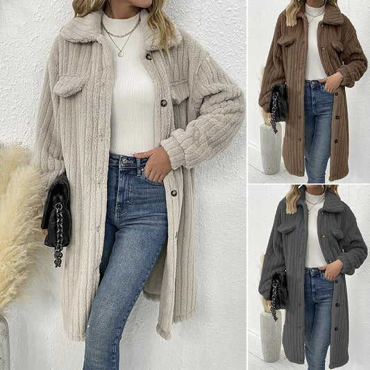 Manteau en Laine Plush