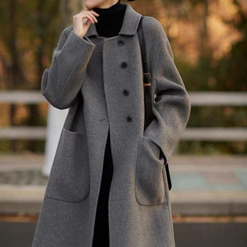 Manteau en Laine Mi-long