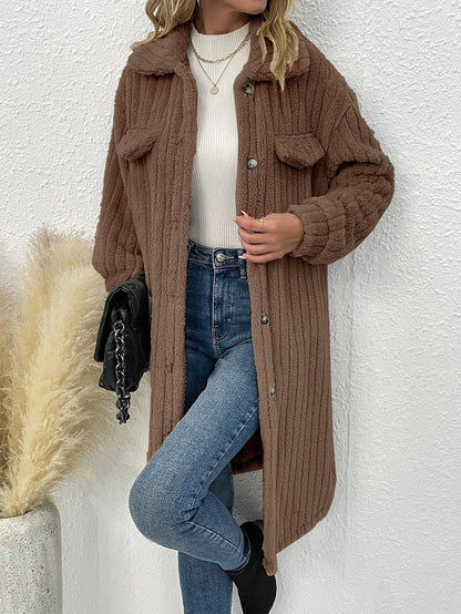 Manteau en Laine Plush