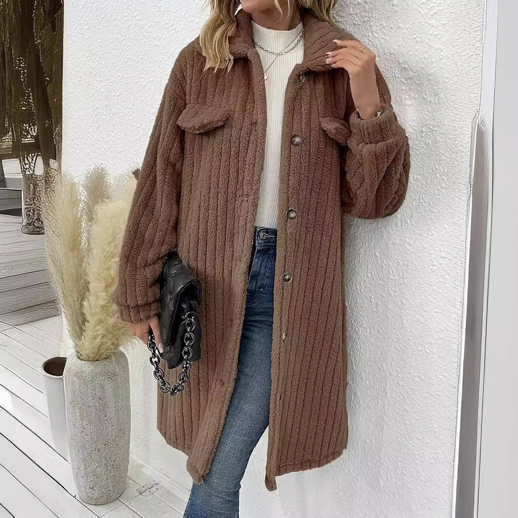 Manteau en Laine Plush