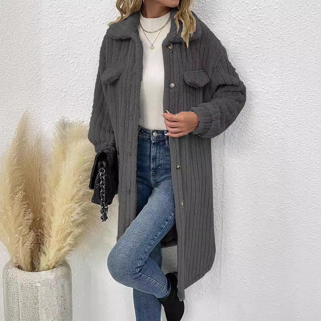 Manteau en Laine Plush