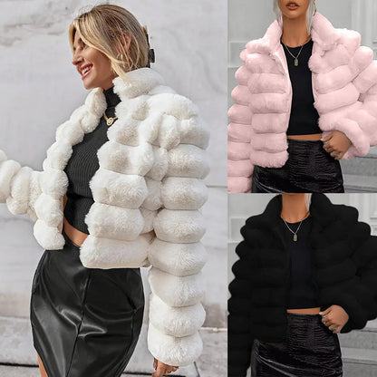 Manteau en Fausse Fourrure