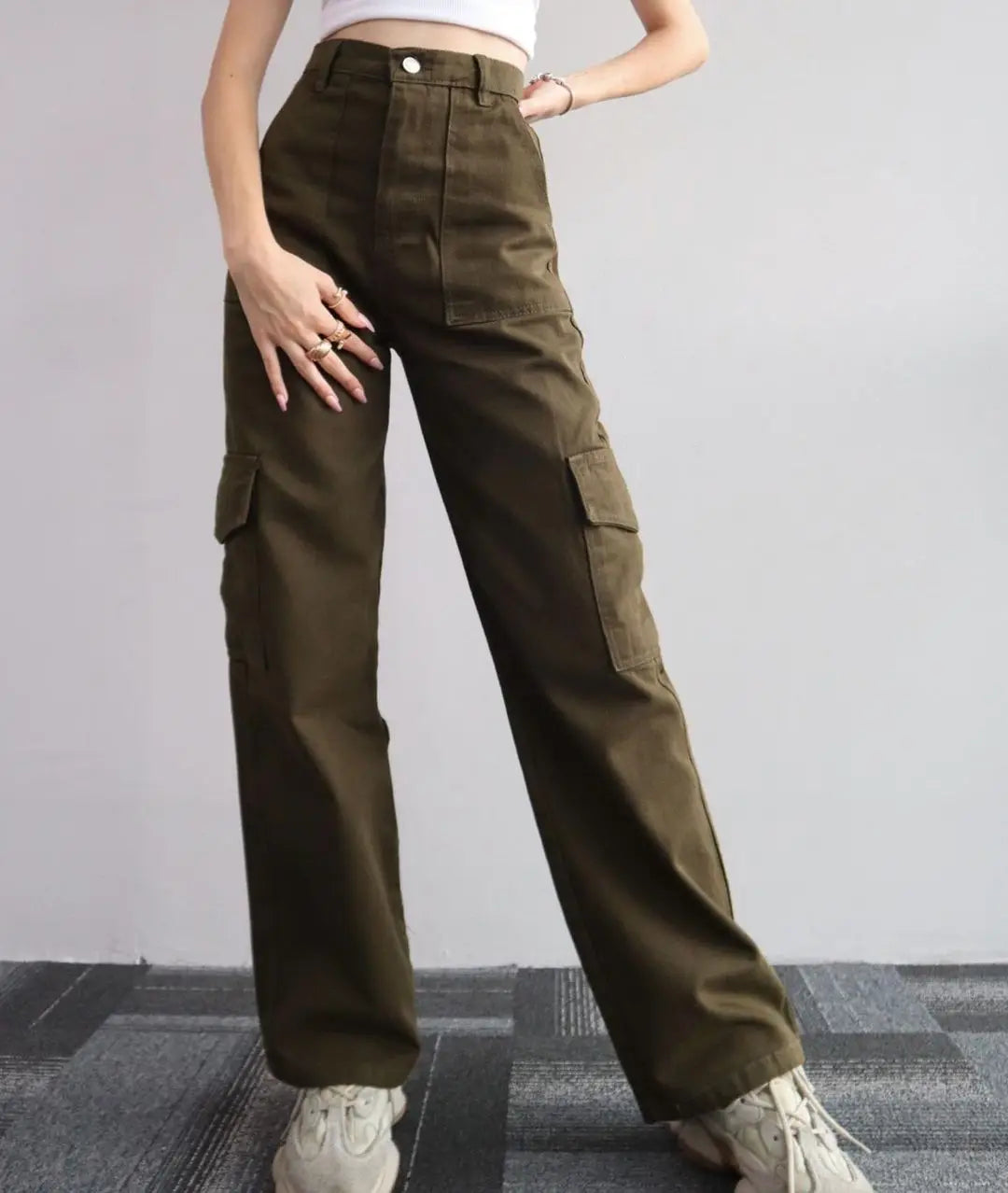 Pantalons Cargo Vintage Chic Rex pour Femmes