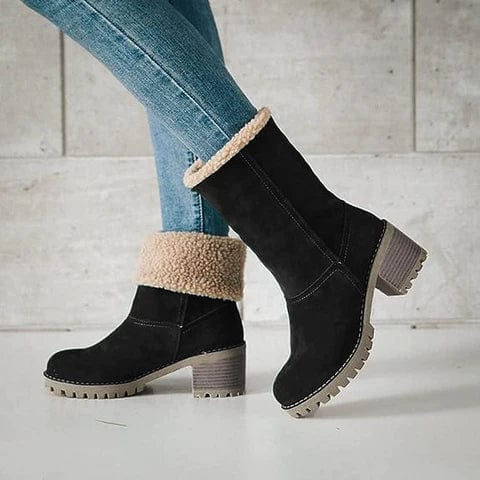 Bottes mi-hautes en laine