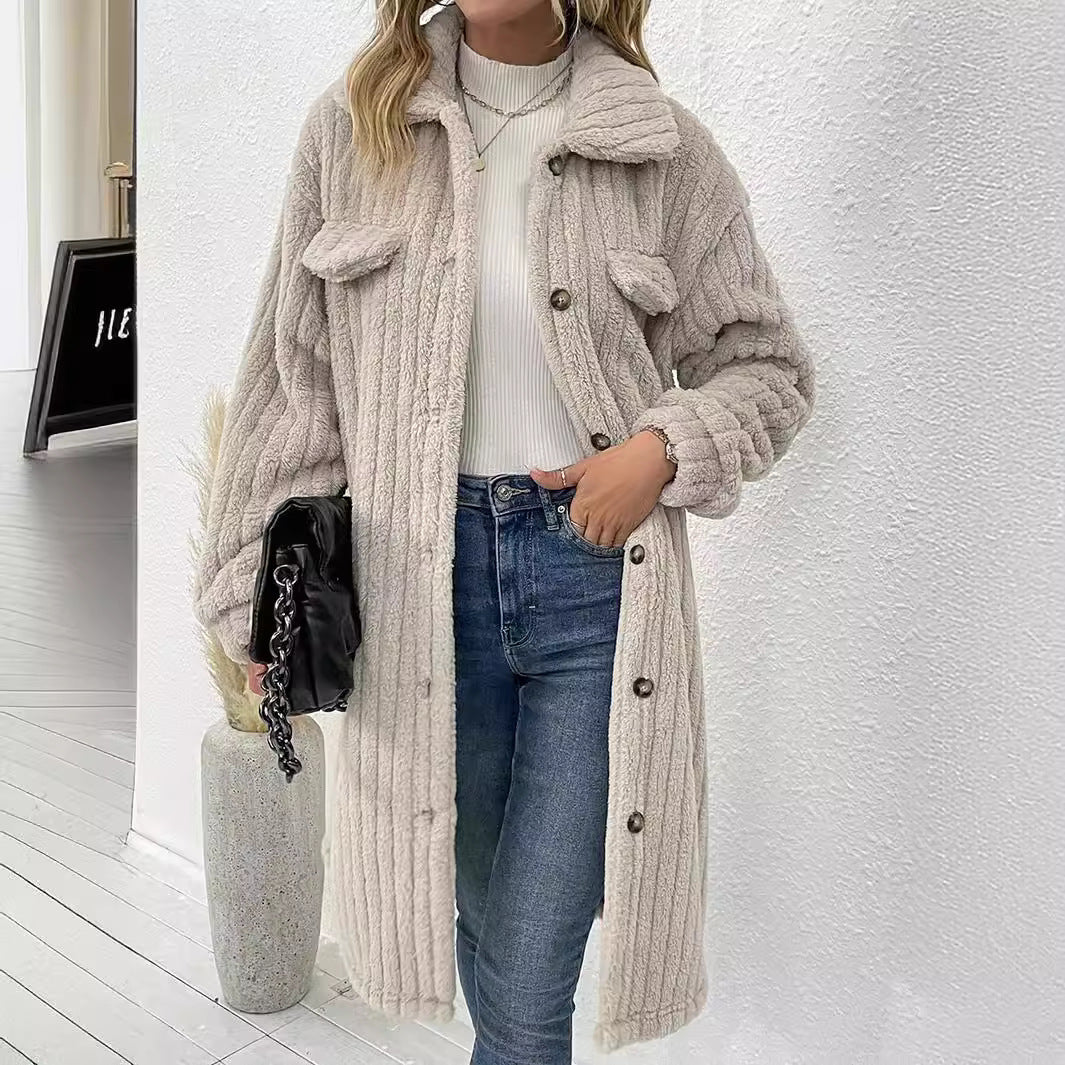 Manteau en Laine Plush