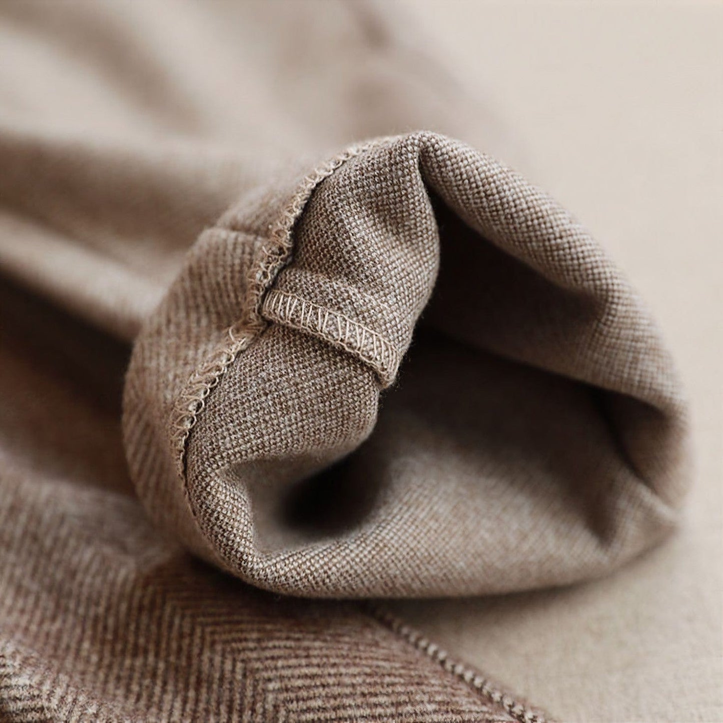 Pantalon élégant en tissu de fibres naturelles